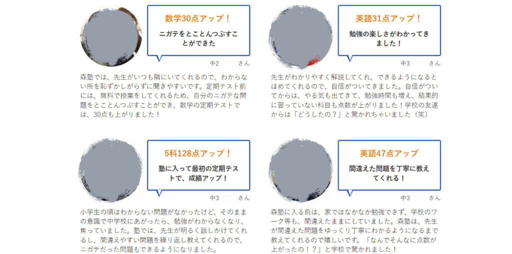 森塾　ホームページ　口コミ　実績　評判